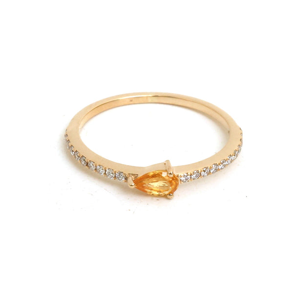 Yellow Sapphire Diamond Ring