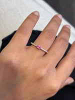 Pink Sapphire Diamond Ring