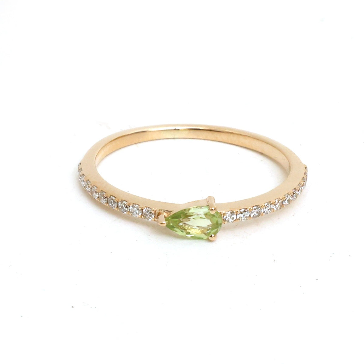 Peridot Diamond Ring