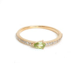 Peridot Diamond Ring