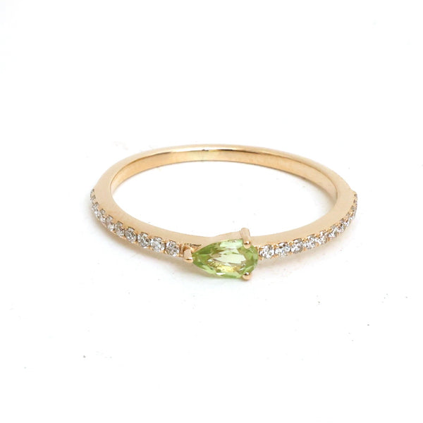 Peridot Diamond Ring