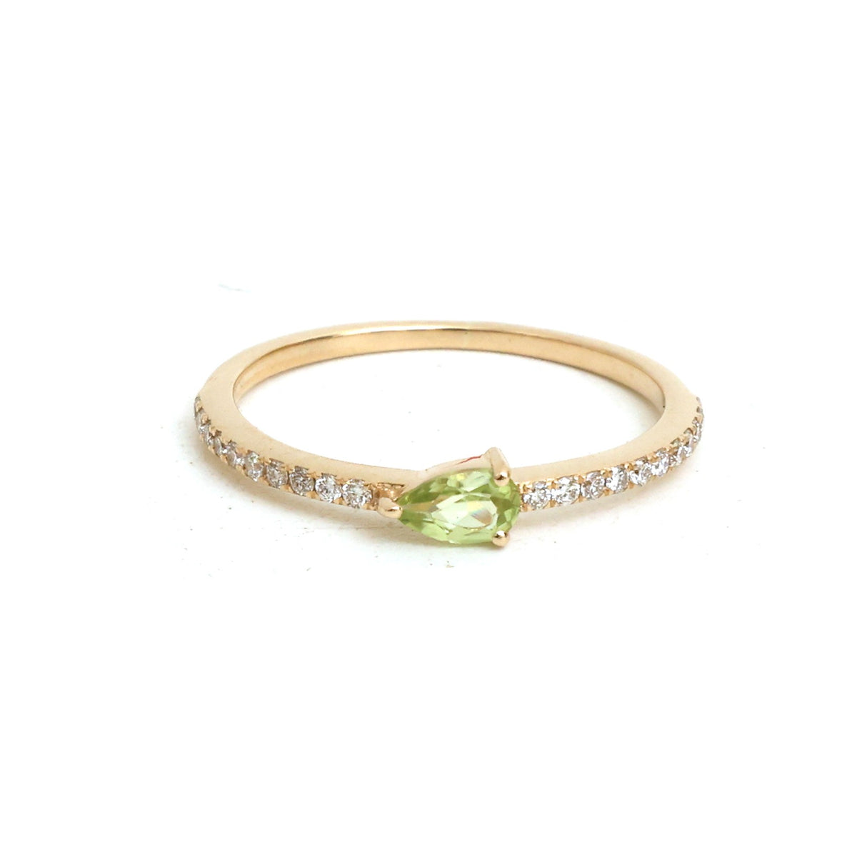 Peridot Diamond Ring