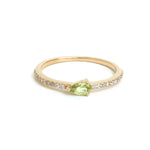 Peridot Diamond Ring