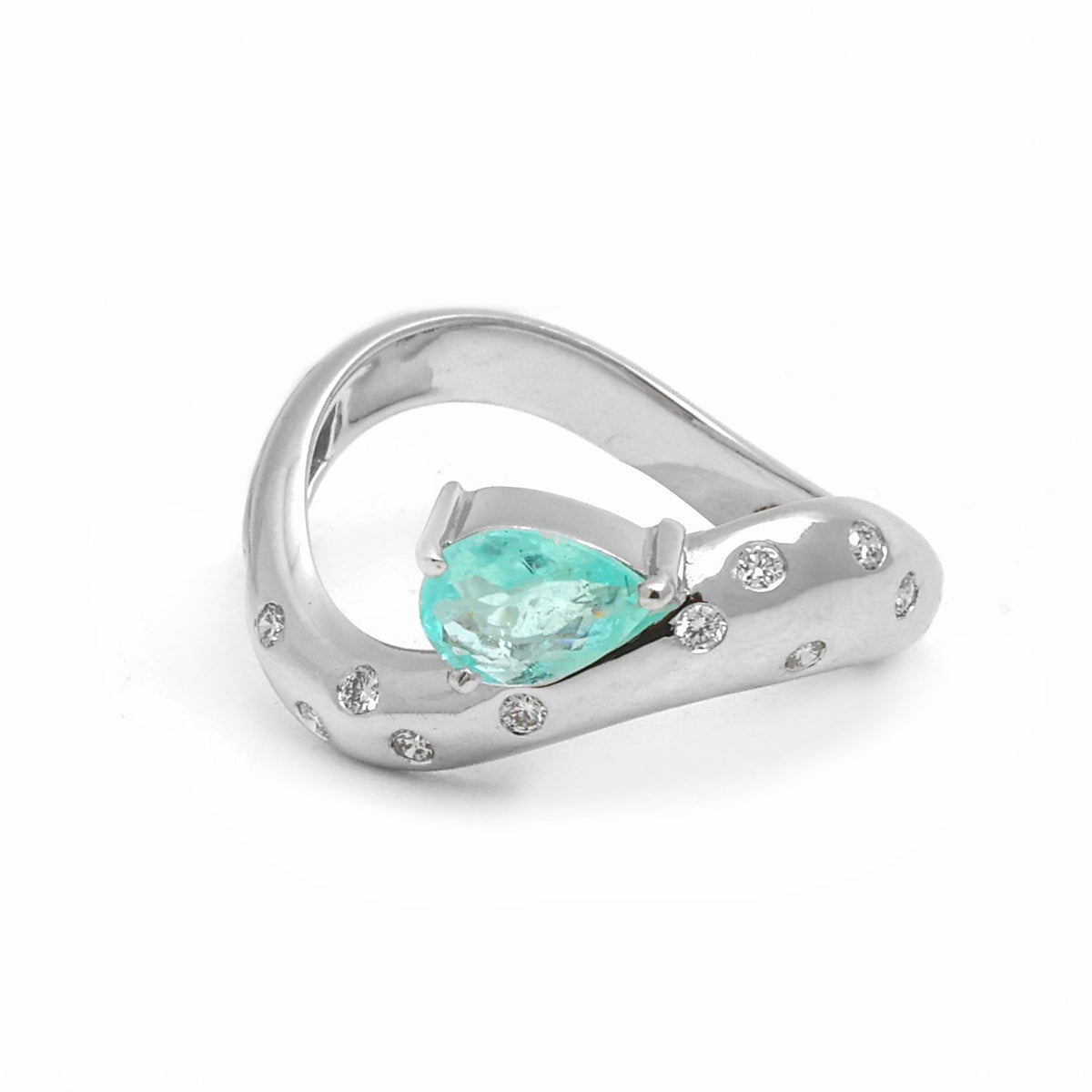 Paraiba Tourmaline Diamond Ring