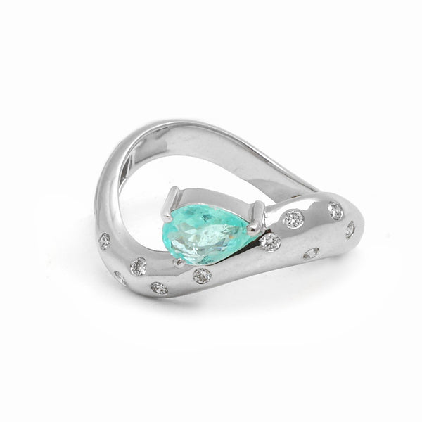 Paraiba Tourmaline Diamond Ring