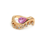 Pink Sapphire Diamond Ring