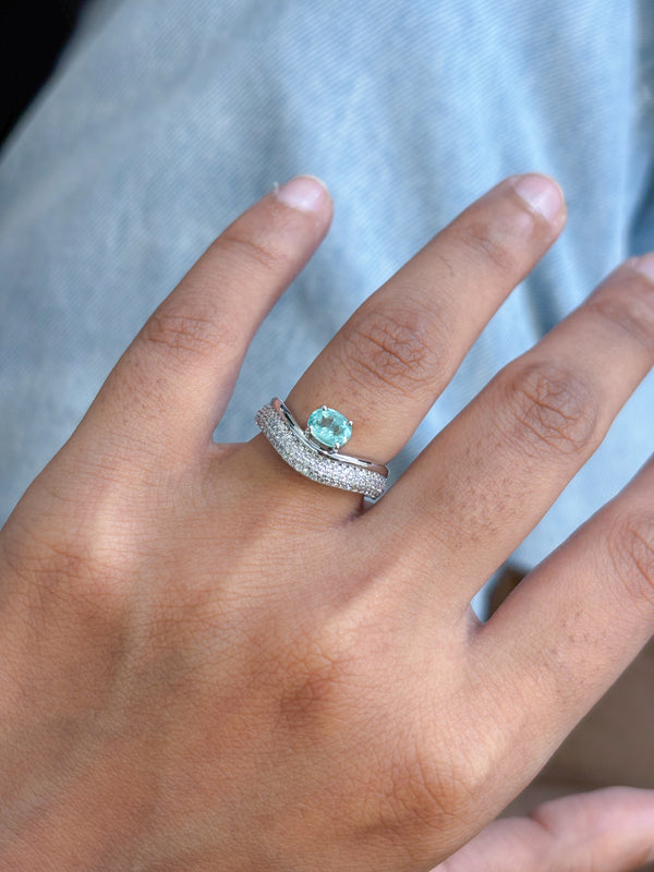 Paraiba Tourmaline Diamond Ring