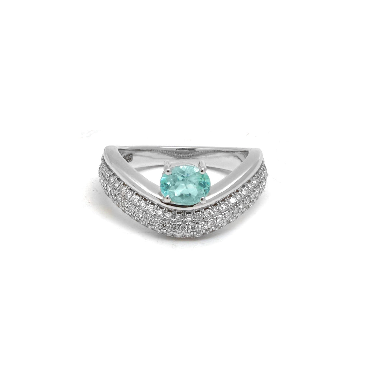Paraiba Tourmaline Diamond Ring