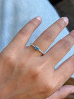 Aquamarine Diamond Ring