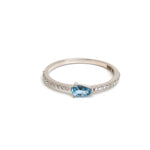 Aquamarine Diamond Ring