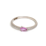 Pink Sapphire Diamond Ring