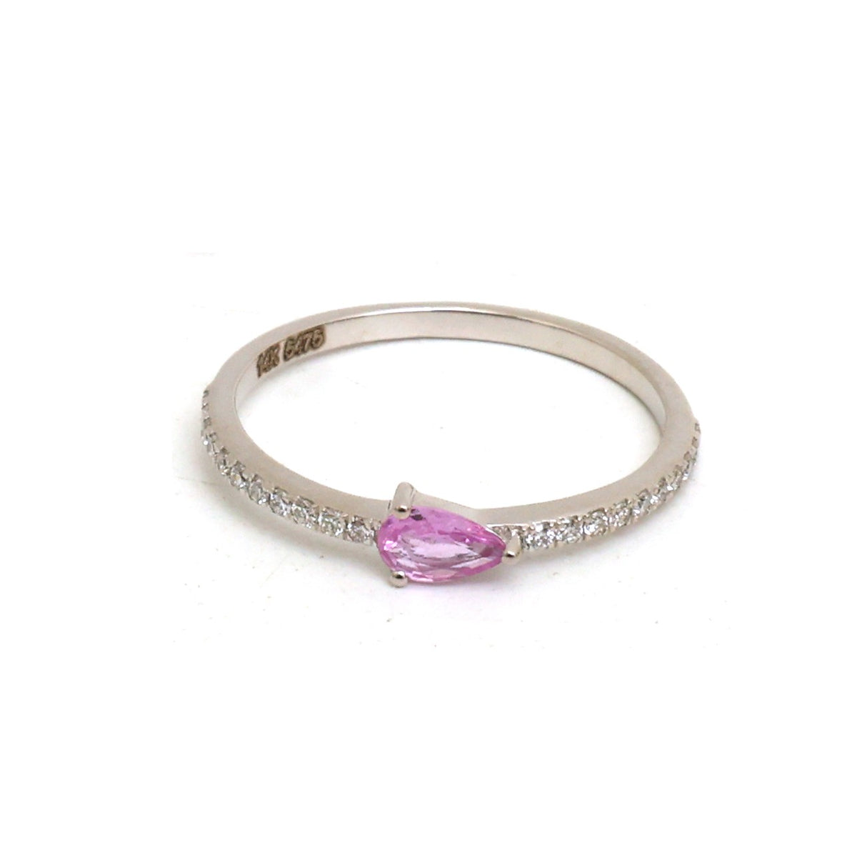 Pink Sapphire Diamond Ring
