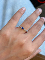 Blue Sapphire Diamond Ring