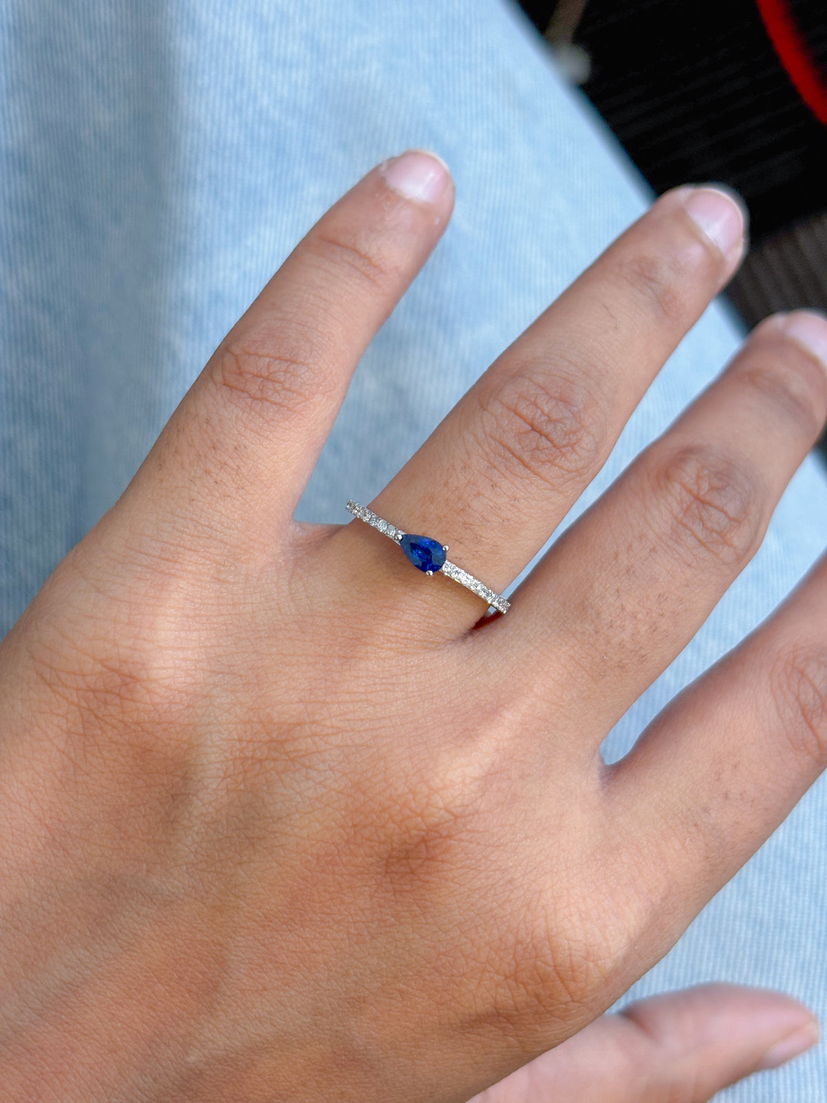 Blue Sapphire Diamond Ring