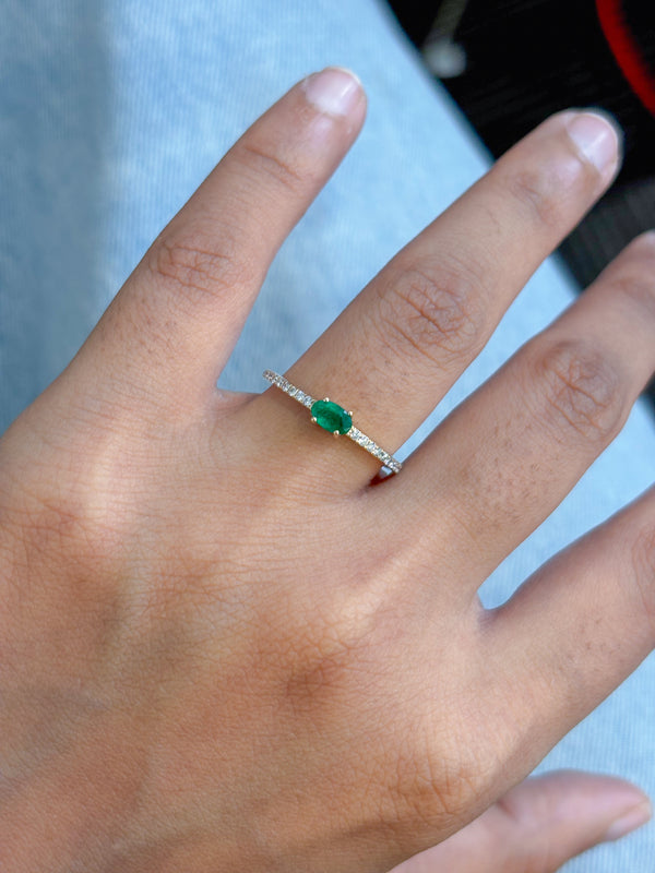 Emerald Diamond Ring