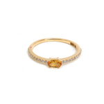 Yellow Sapphire Diamond Ring