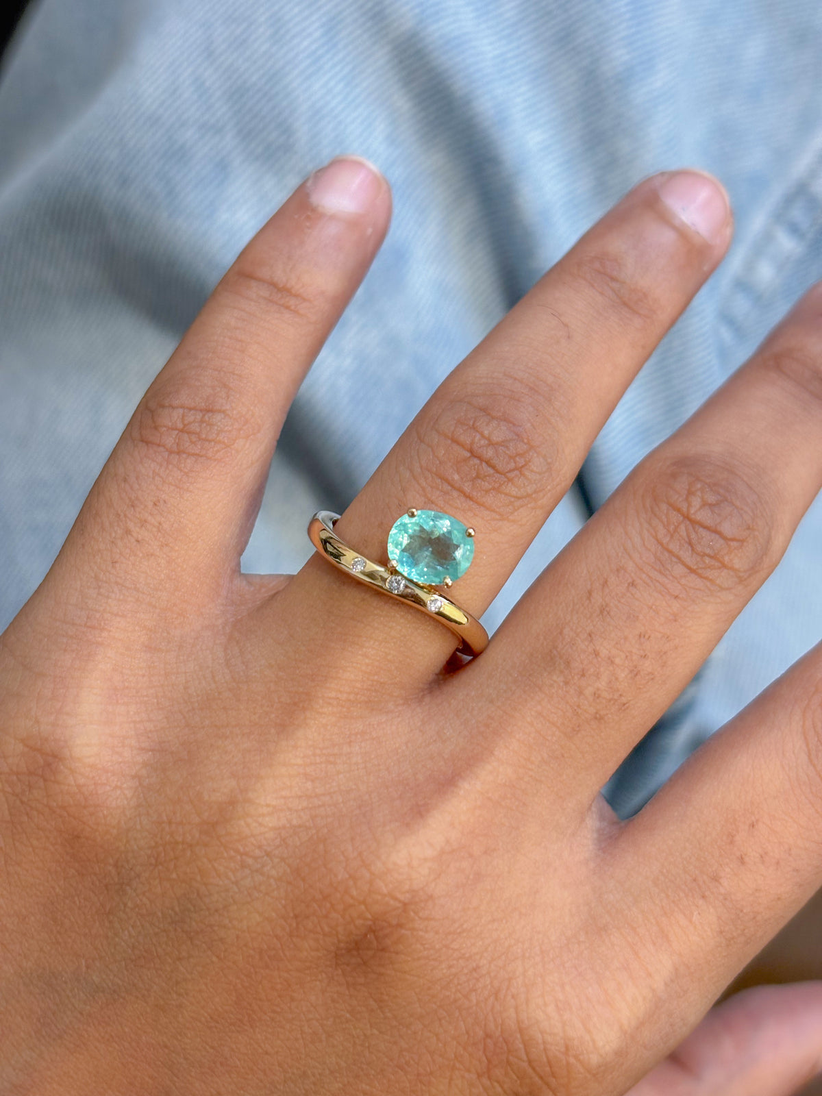 Paraiba Tourmaline Diamond Ring