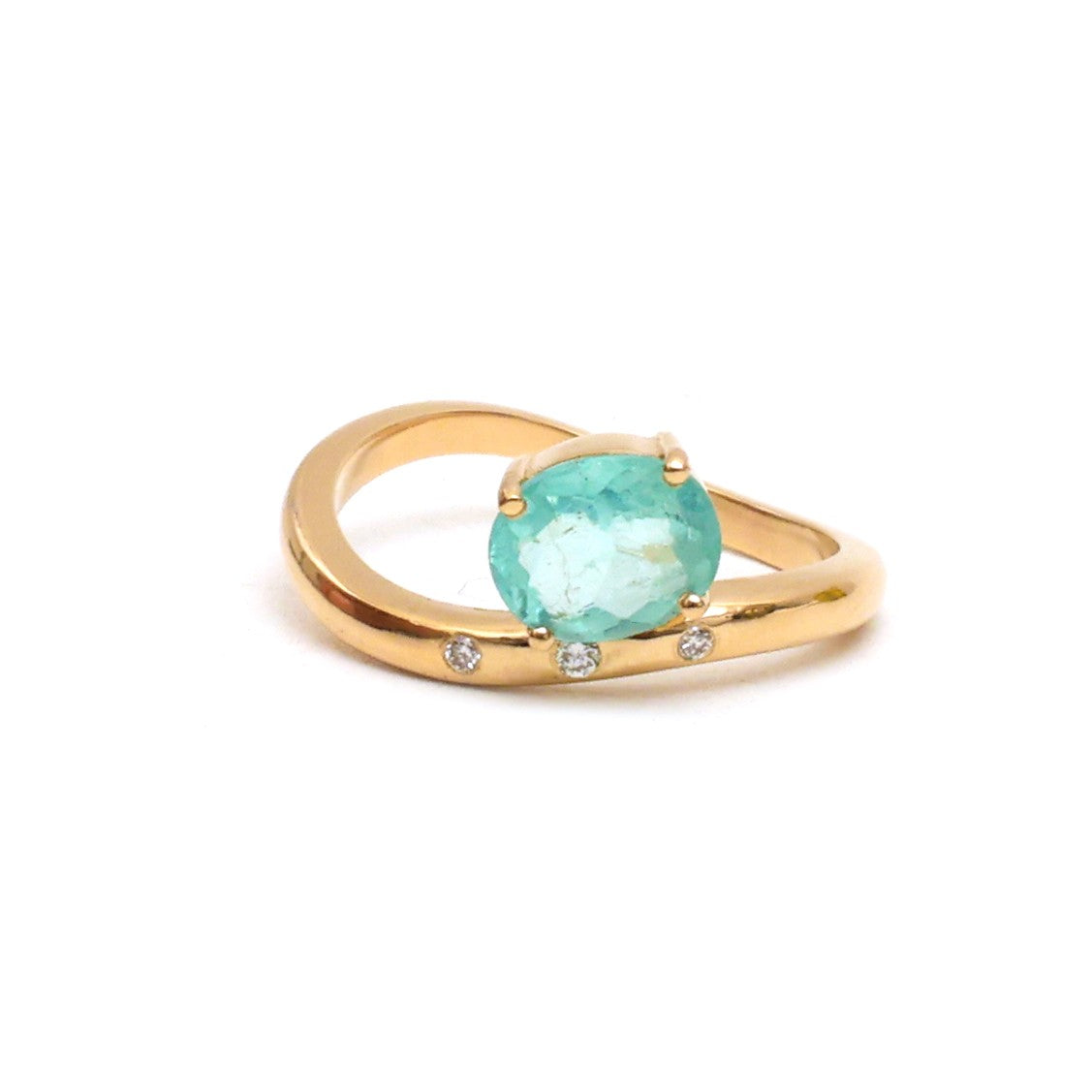 Paraiba Tourmaline Diamond Ring