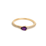 Amethyst Diamond Ring
