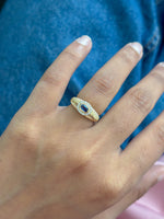 Blue Sapphire Diamond Ring