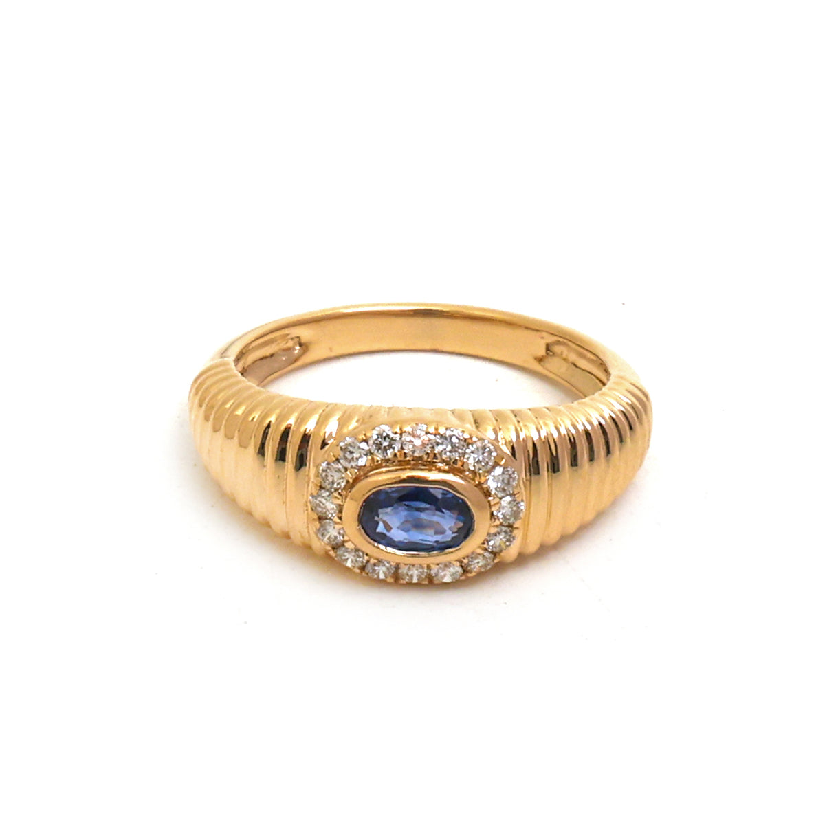 Blue Sapphire Diamond Ring