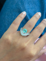 Paraiba Tourmaline Diamond Ring