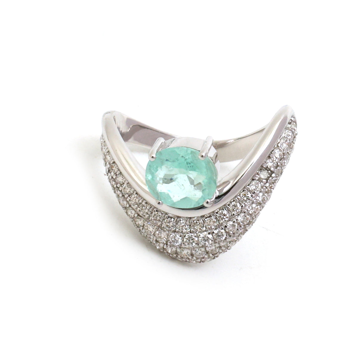 Paraiba Tourmaline Diamond Ring