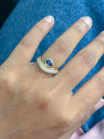 Blue Sapphire Diamond Ring