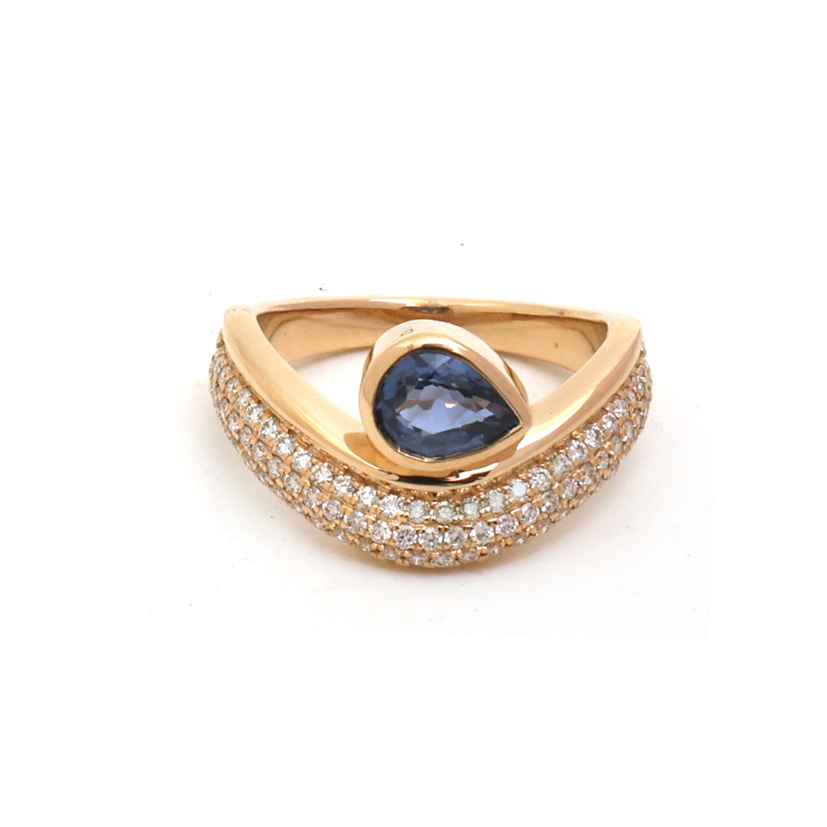 Blue Sapphire Diamond Ring