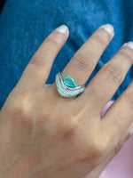 Paraiba Tourmaline Diamond Ring