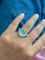 Paraiba Tourmaline Diamond Ring