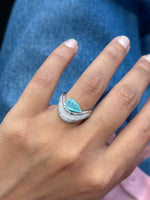 Paraiba Tourmaline Diamond Ring