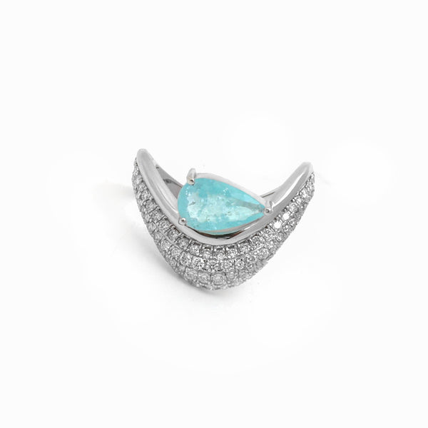 Paraiba Tourmaline Diamond Ring