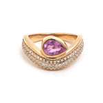 Pink Sapphire Diamond Ring