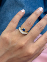 Diamond Blue Sapphire Ring