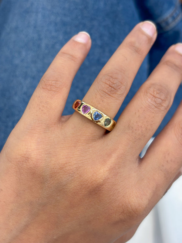 Rainbow Sapphire Ring