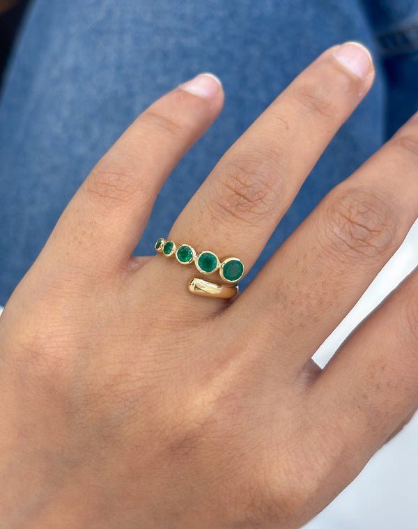 Emerald Pinky Ring