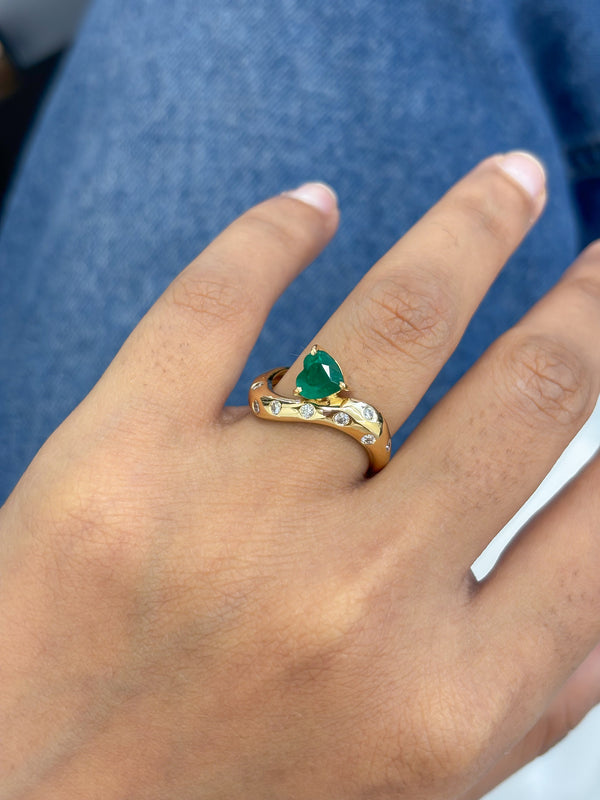 Emerald Diamond Ring