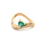 Emerald Diamond Pinky Ring