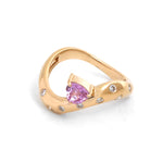 Pink Sapphire Diamond Pinky Ring