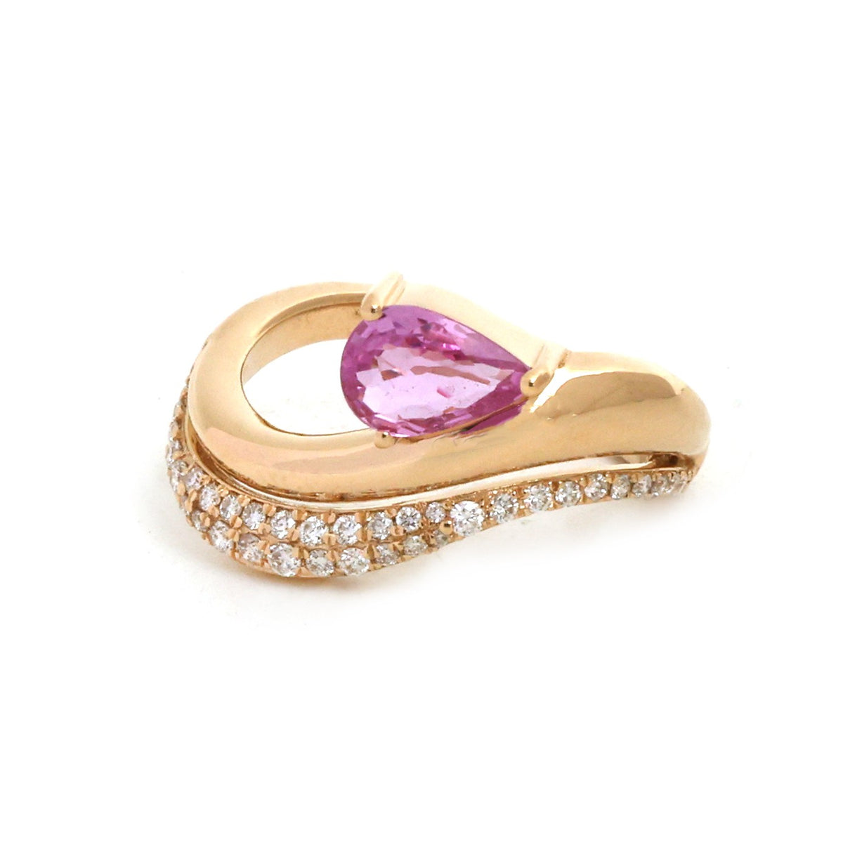 Pink Sapphire Diamond Ring
