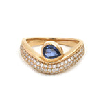 Blue Sapphire Diamond Ring
