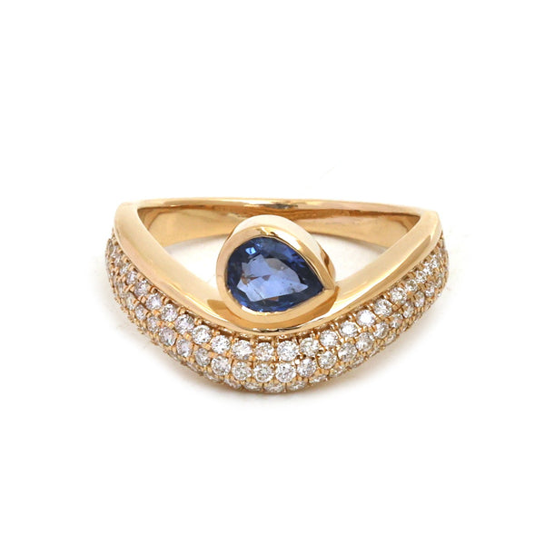 Blue Sapphire Diamond Ring