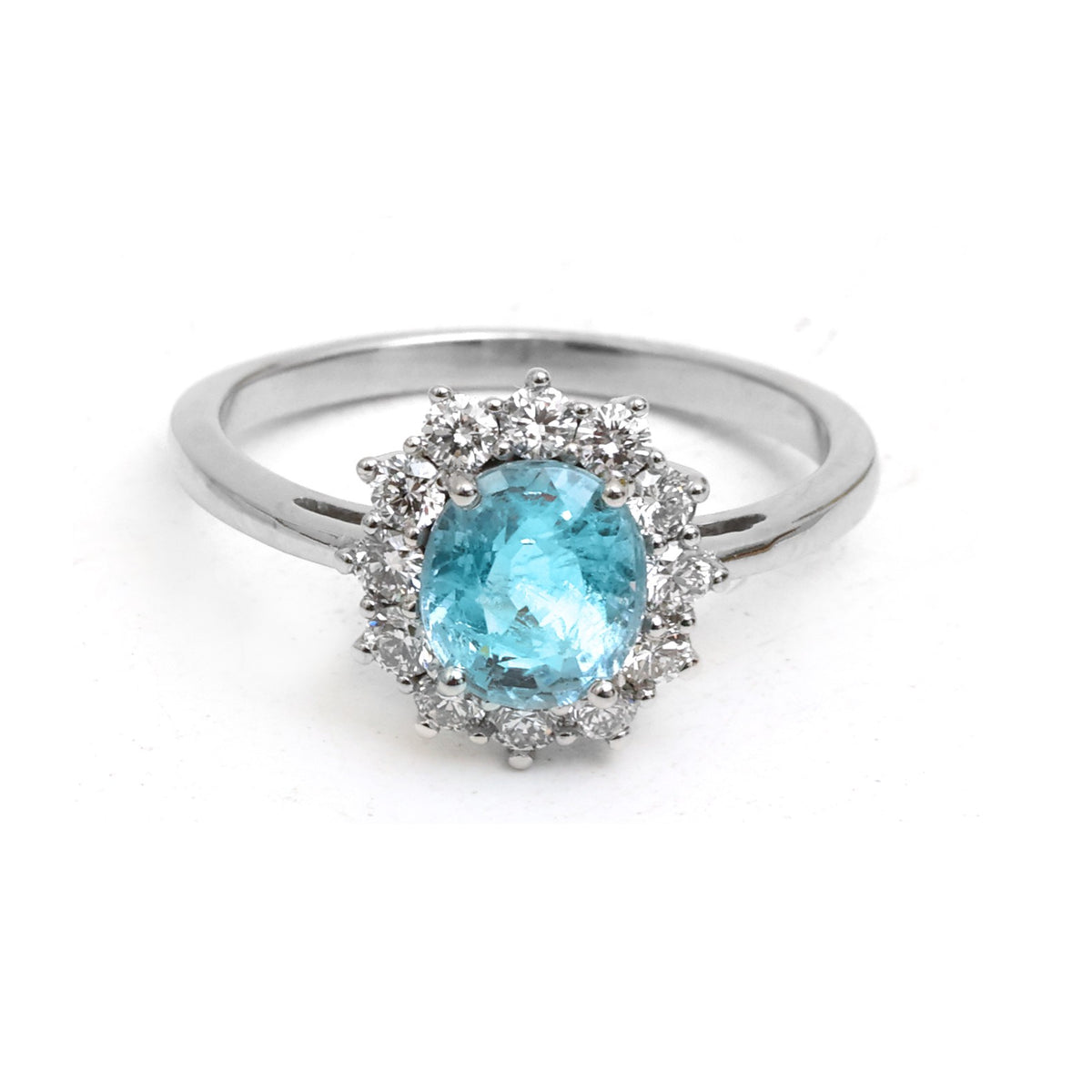 Aquamarine Diamond Ring