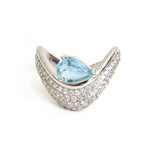 Aquamarine Diamond Ring