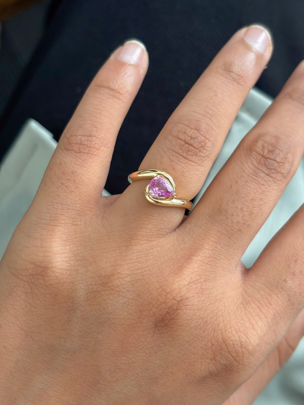 Pink Sapphire Pinky Ring