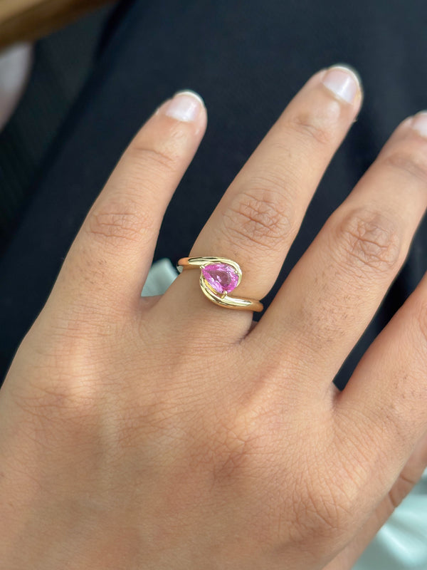 Pink Sapphire Pinky Ring
