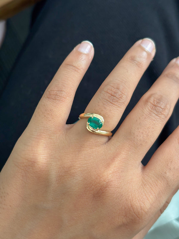 Emerald Pinky Ring