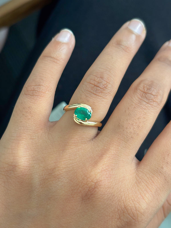Emerald Pinky Ring