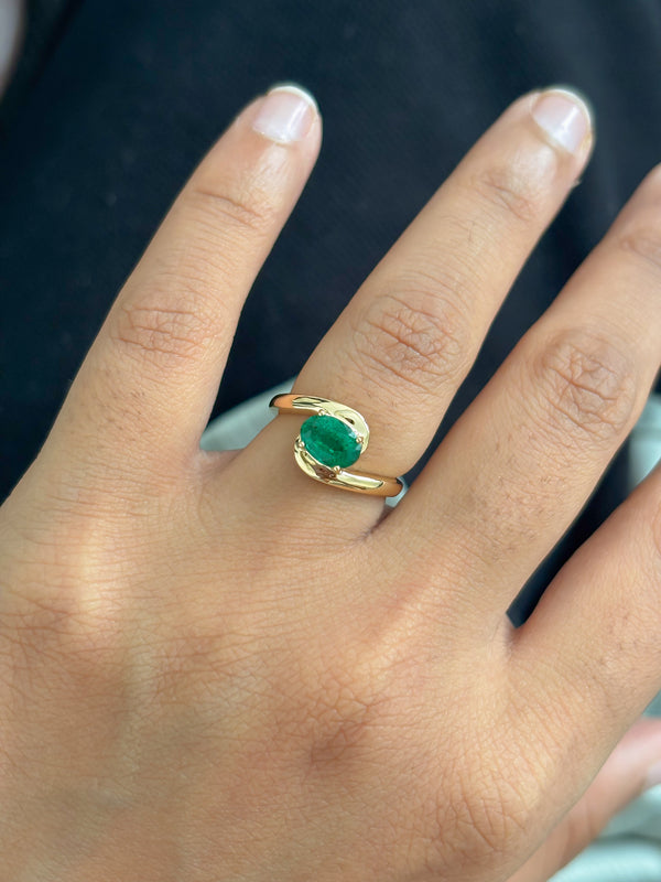 Emerald Pinky Ring